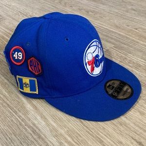 Philadelphia 76ers Blue Hat with 4 patches on the side
